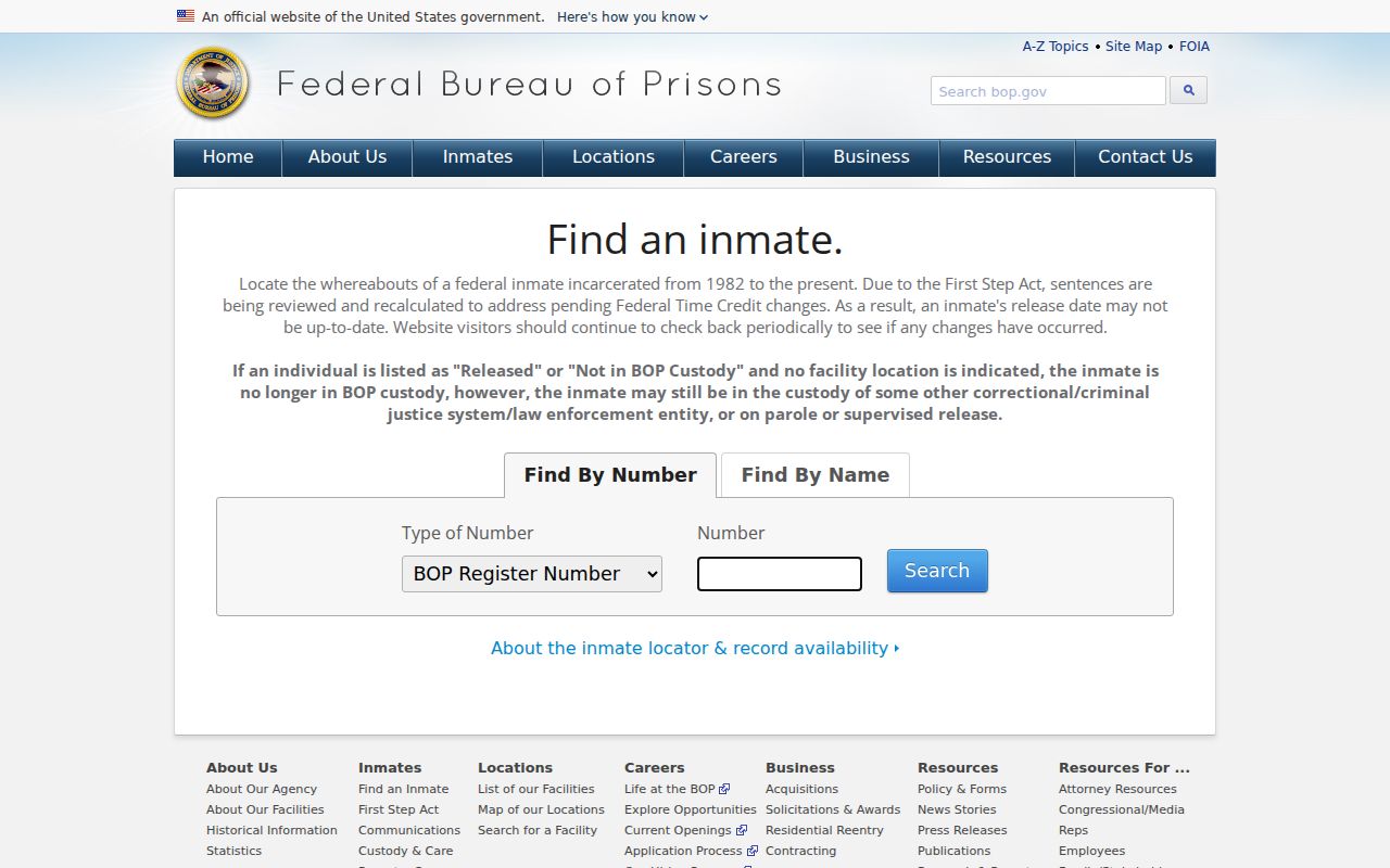 Dundy County criminal history federal inmate locator